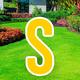 Yellow Letter (S) Corrugated Plastic Yard Sign, 30in